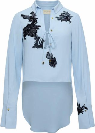Hellessy Womens Eve Blouse In Baby Blue