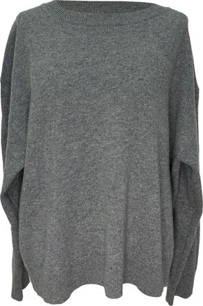 Nili Lotan Nili Lotan Nebelo Knitted Sweater in Grey Cashmere