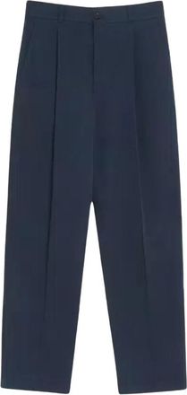 Valentino Broeken, Heren, Blauw, M, Katoen, Vlogo Signature Lana Mohair Broek