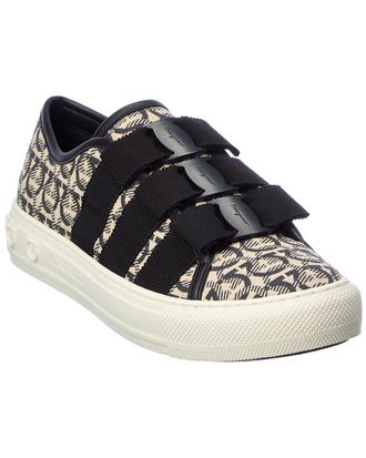 Ferragamo Nataly Gancini Canvas & Leather Sneaker