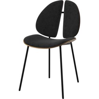 Rendez-Vous Déco Rendez-vous Déco - Silla en terciopelo negro y madera de nogal - Coccinelle