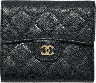 Chanel Pre-owned Wallets, female, Black, Size: ONE SIZE Pre-owned Leather Wallet