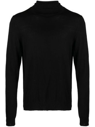 Zadig&Voltaire Bobby fine-ribbed raw-cut jumper - Black