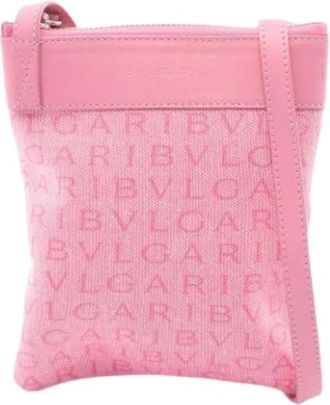 Bulgari Pre-owned Shoulder Bag - Dames - Vintage Schoudertas - Roze - ONE Size - Leer - Vintage