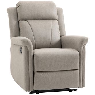OEM Sill&oacute;n Relax Reclinable Manual Sill&oacute;n Relax De Tela Con Reposabrazos Reposapi&eacute;s Acolchado Grueso Gris