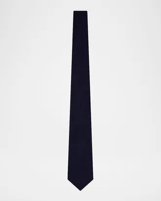 Emporio Armani Men & apos;s Chevron Jacquard Silk Tie