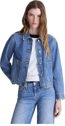 Madewell Denim Chore Jacket Womens Coat Midvale Wash : XL (Womens 14-16), Cotton/Denim