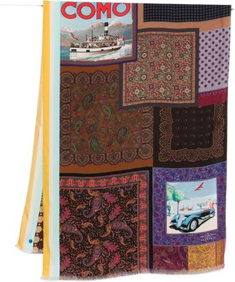 Pierre-Louis Mascia Lago Di Como Silk Printed Scarf