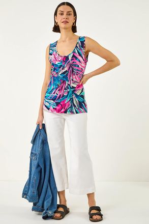 Roman Tropical Front Button Vest