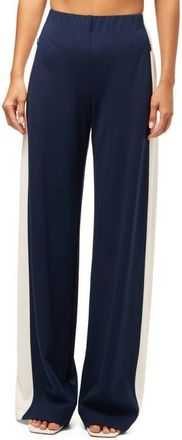 Trina Turk Record Wide Leg Ponte Pant in Ink/whitewash at Nordstrom, Size 10
