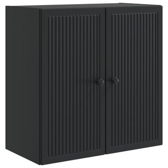 vidaXL Armario De Pared Negro 59 X 31 X 60 Cm Madera De Ingenier&iacute;a Vidaxl