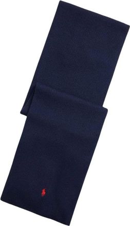 Polo Ralph Lauren Signature Pony Wool Scarf - Heren - Accessoires - Blauw - Maat: ONE Size Wol
