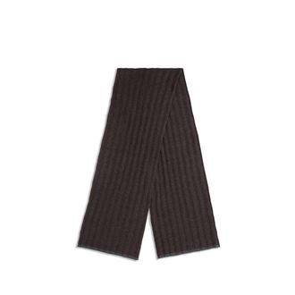 Brunello Cucinelli Ribbed Cashmere Scarf - Brown