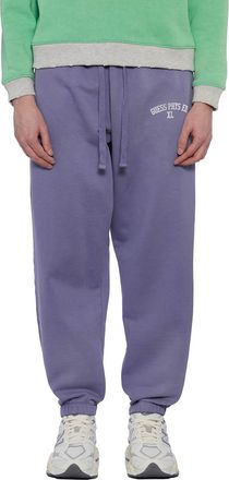 Guess Mens Pantalone Jog In Cotone - Purple Cotton - Size X-Small