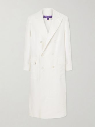 Ralph Lauren Collection Cappotto In Lino Taylan - Crema
