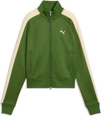 Puma (WMNS) PUMA T7 Short Track Jacket Earthy Green Buttercream 629796-68