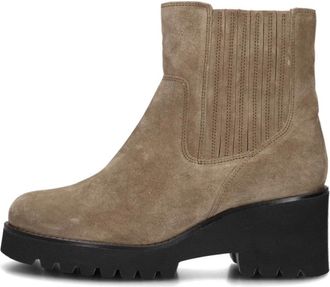 Gabor Taupe Su&egrave;de Chelsea Boots - Dames - Chelseaboots - Beige - 39 EU - Su&egrave;de - Schoenen