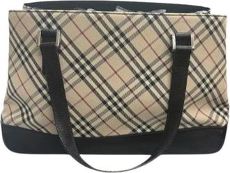 Burberry Pre-owned Tote Bags, female, Beige, Size: ONE SIZE Pre-owned Canvas Tote Bag