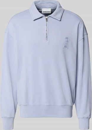 Armedangels Armedangels Relaxed Fit Troyer aus reiner Bio-Baumwolle Modell ICONIC &Aring; GMT in Hellblau, Gr&ouml;&szlig;e XXL