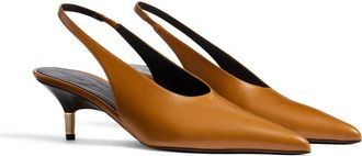 Khaite Bella Kitten Heel Slingback Pump in Cuoio at Nordstrom, Size 10.5Us