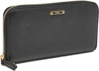 Fendi Portafoglio in pelle con zip - Nero