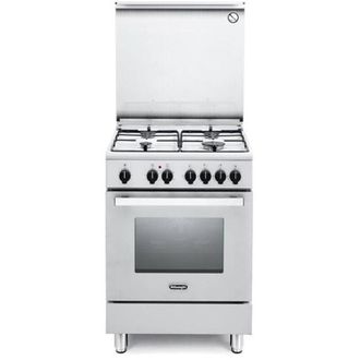 DeLonghi De Longhi DMW 64 ED Linea Design Cucina a Gas Libera Installazione Forno Elettrico 4 Fuochi Classe energetica A Coperchio in Cristallo 6 Funzioni 60