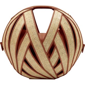 Perrin Paris Le Panier Raphia Handbag in Raphia | Caramel at Nordstrom