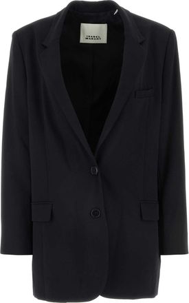Isabel Marant Black Stretch Polyester Blend Oceany Blazer