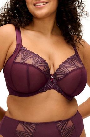 Elomi Reja Underwire Plunge Bra in Fig at Nordstrom, Size 42Dd