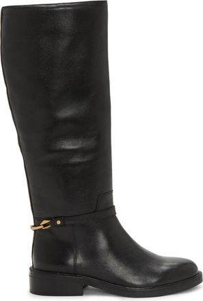 Vince Camuto Womens Vince Camuto Adria Boots Black Leather Almond Toe Knee High ZAP1132