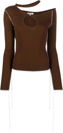 Julfer Round-neck Truien - Dames - Ronde hals truien - Bruin - XS - Truien & Vesten