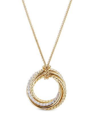 David Yurman Collana con pendente in oro 18kt e diamanti