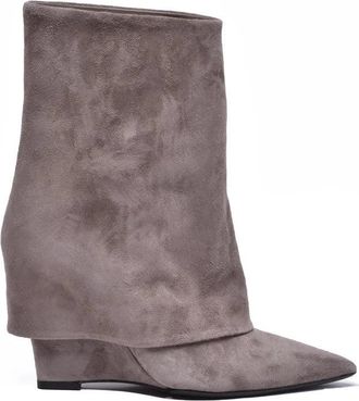 Sergio Levantesi Leather Ankle Boot - Grey