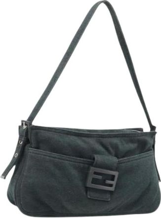 Fendi Pre-owned Shoulder Bags, female, Gray, Size: ONE SIZE Pre-owned Vintage Shoulder Bag