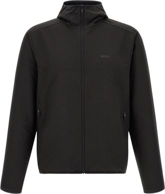 HUGO BOSS Litewear Hooded Jacket - Heren - Zomerjassen - Zwart - L - Polyester - Jassen