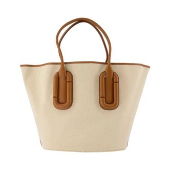 Marc Jacobs Babe Tote In Canvas - Dames - Tassen - Beige - Maat: ONE Size Katoen