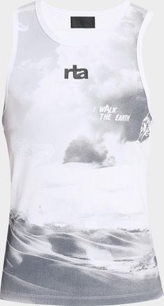 Rta Men & apos;s Sylvain Ribbed Logo Tank Top