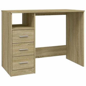 vidaXL Vidaxl - Escritorio Cajones Madera Contrachapada Sonoma 102x50x76 Cm
