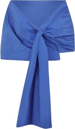 P.A.R.O.S.H. P.a.r.o.s.h., Jassen, Dames, Blauw, ONE Size, Elegant Mantel Sjaal