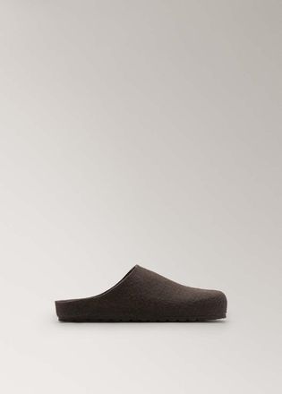 Mango Scarpe feltro zoccolo marrone - Donna - 36 - MANGO