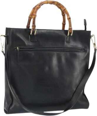 Gucci Pre-owned Vintage Handtas - Dames - Vintage Handtas - Zwart - ONE Size - Leer - Vintage