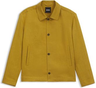 BOSS Regular-fit jacket with micro pattern