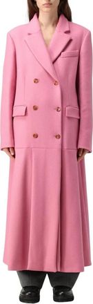 Vivetta Flared Roze Wollen Jas Vrouw - Dames - Mantel - Roze - M - Wol - Jassen