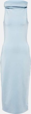 Alaia Hooded jersey midi dress