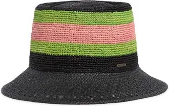 Brixton Ellee Festival Straw Bucket Hat in Black/silver Pink at Nordstrom, Size X-Small/small