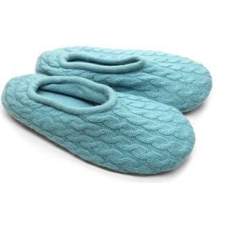 Portolano Mini Cable Knit Slippers in Winter Sky at Nordstrom Rack, Size Medium