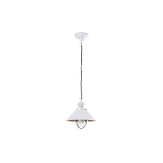 Netlighting Ntica 1 Light Small Outdoor Ceiling Pendant Light White Copper E27