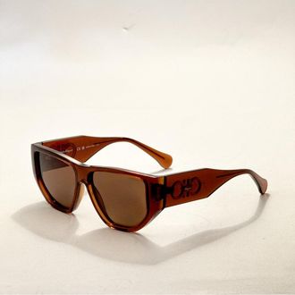 Ferragamo Womens SF1077S 56 232 Sunglasses - Brown - One Size