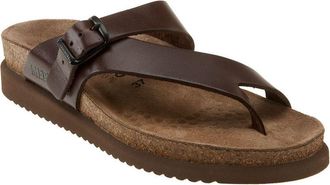 Mephisto Helen Toe Loop Sandal in Dark Brown Waxy at Nordstrom, Size 10