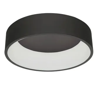 Netlighting Modern LED Flush Ceiling Light Black Warm White 3000K 1760lm